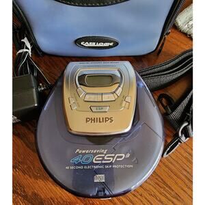 Philips 40 ESP3 Cassette Player Cd Rewritable Compatible With Case And Charger
